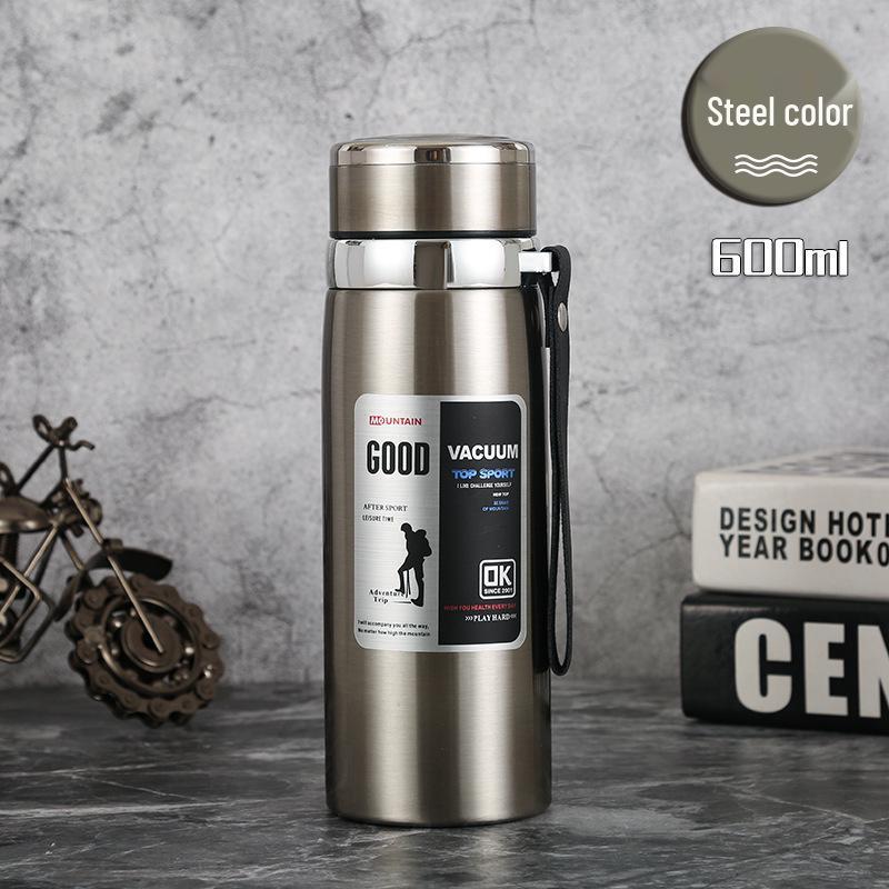 Large 316 Stainless Steel Thermos Mug, Portable Car Water Bottle, Student Cup, Outdoor Tea Infuser for Men & Women