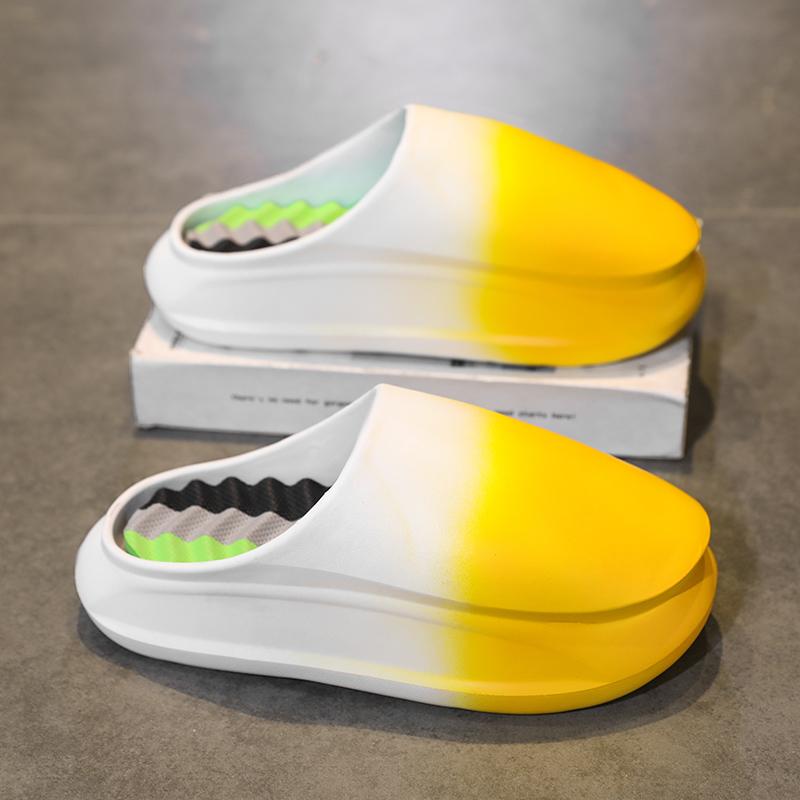 

Модные летние новые толстые EVA тапочки для мужской домашней обуви с мягкой подошвой, крутые, для улицы, обувь для партии, шлепанцы, женские садовые клоги, удобные 36-37