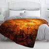 The Eye of The Demon Flannel Thin Blanket Soft Warm Blanket for Bedroom Living Room Bed Travel Camping Picnic Gift Customizable