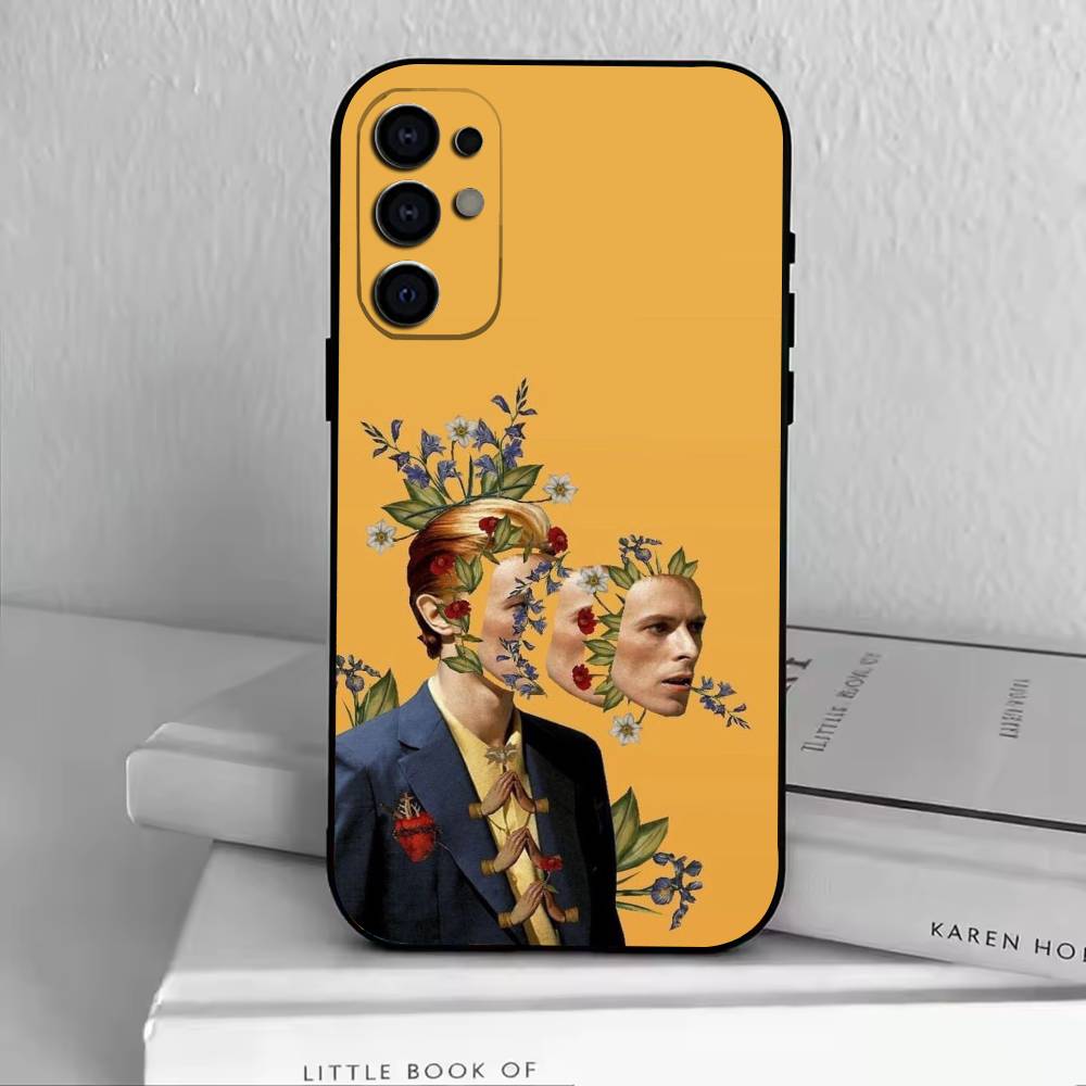 

D-David-Singer B-Bowies Phone Case For Samsung S25,S24,S21,S22,S23,S30,Ultra,S20,Plus,Fe,Soft Silicone Black Cover Samsung S24Plus