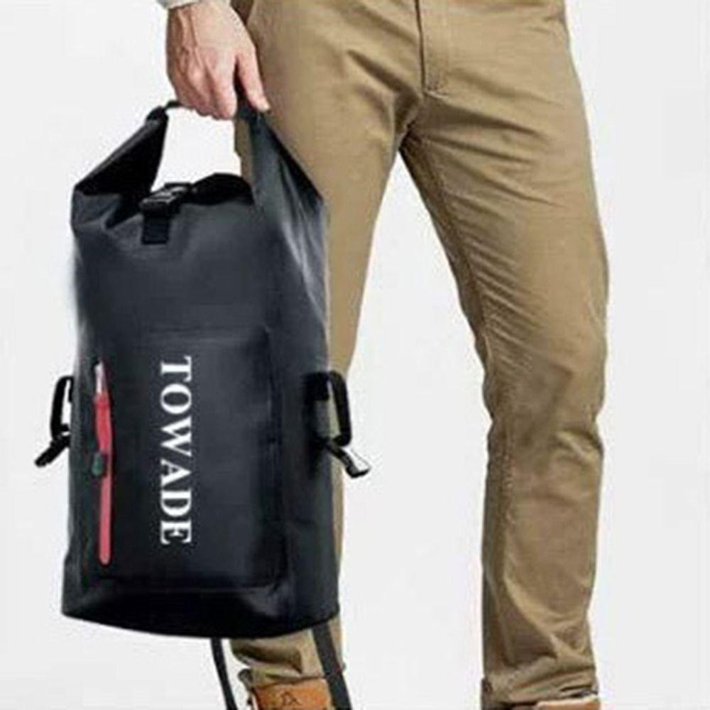 Large Capacity Waterproof Backpack Foldable Durable Multifunctional Storage Pack Impermeable Roll Top Closure Sports Bag