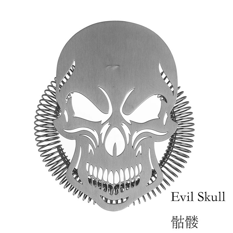 Stainless Steel Skull Cocktail Strainer Bar Strainer