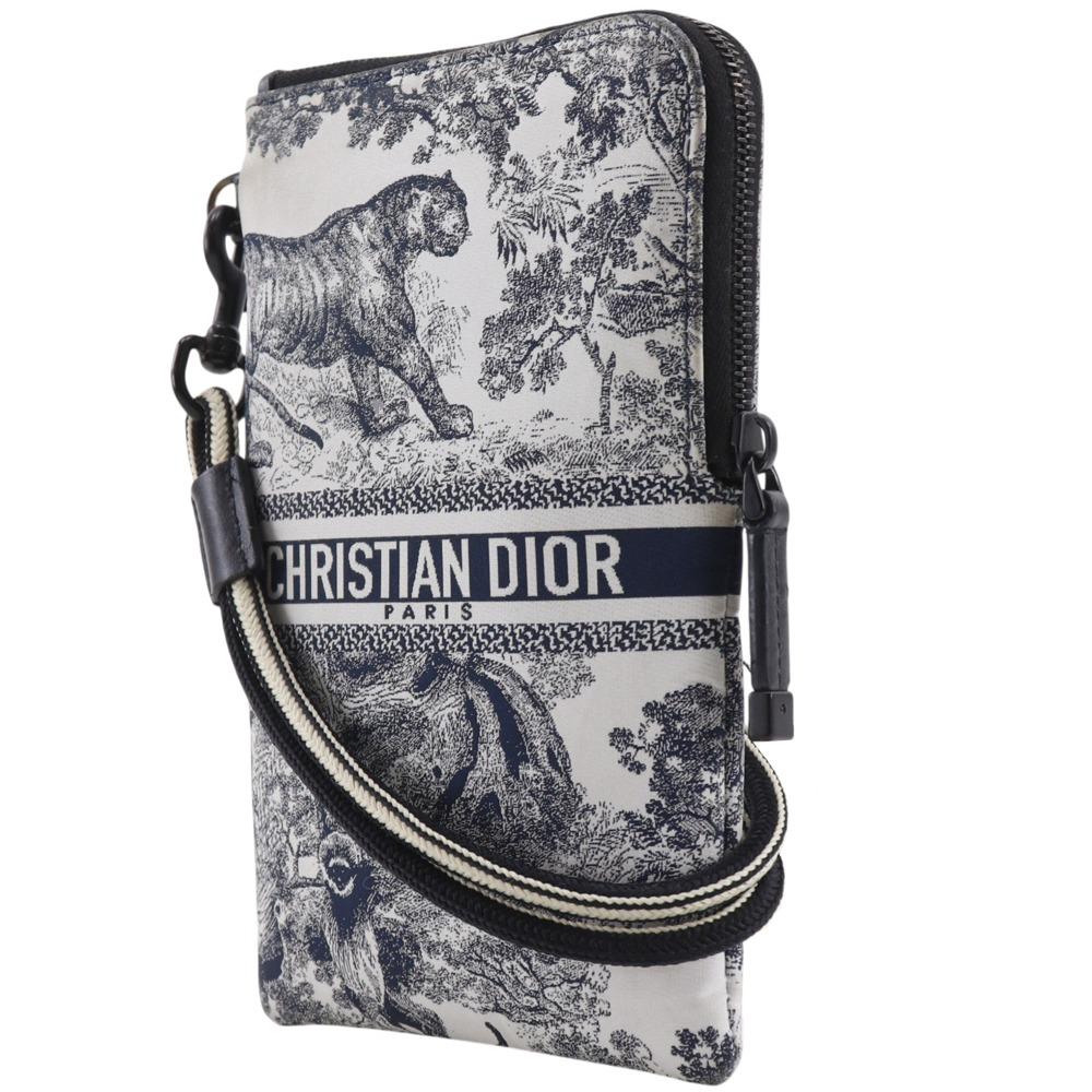 Dior Dior Travel Multifunction Shoulder Bag Toile de Jui Pouch Black / white Nylon Women Used