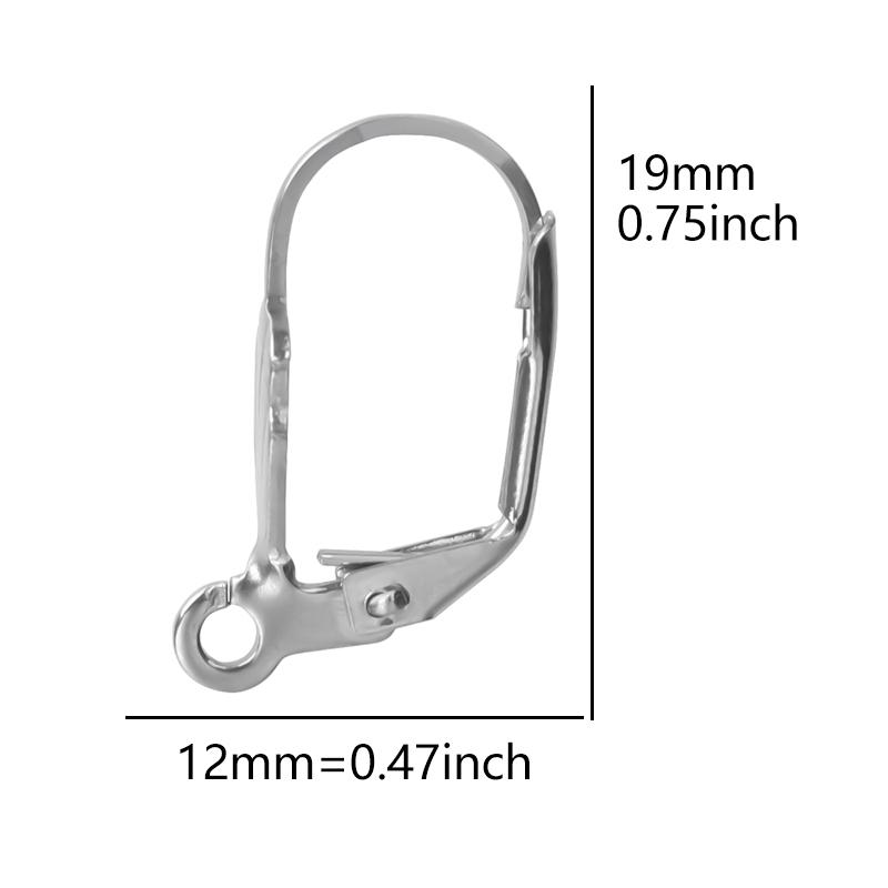 50 Pcs/Lot Wholesale Earrings Jewelry Materials Stainless Steel Hook Hoops Hooks For Women Men Accessories DIY Earring Component