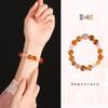 Yellow Agate Gold-Plated Bracelet Golden Light Shines, Attracting Gold and Silver Citrine and Rose Quartz Bracelet