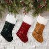 Sparkling Sequin Xmas Sock Sack Gift Bag for Tree Decoration Christmas Ornament