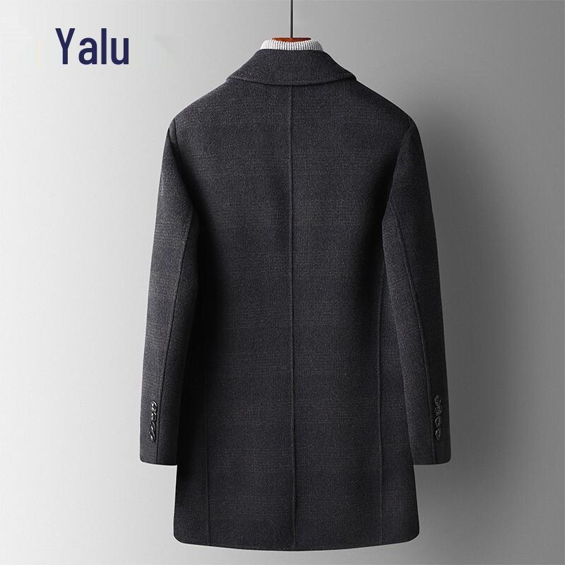 Yalu EY Men's Plaid Wool Blend Down-Lined Coat