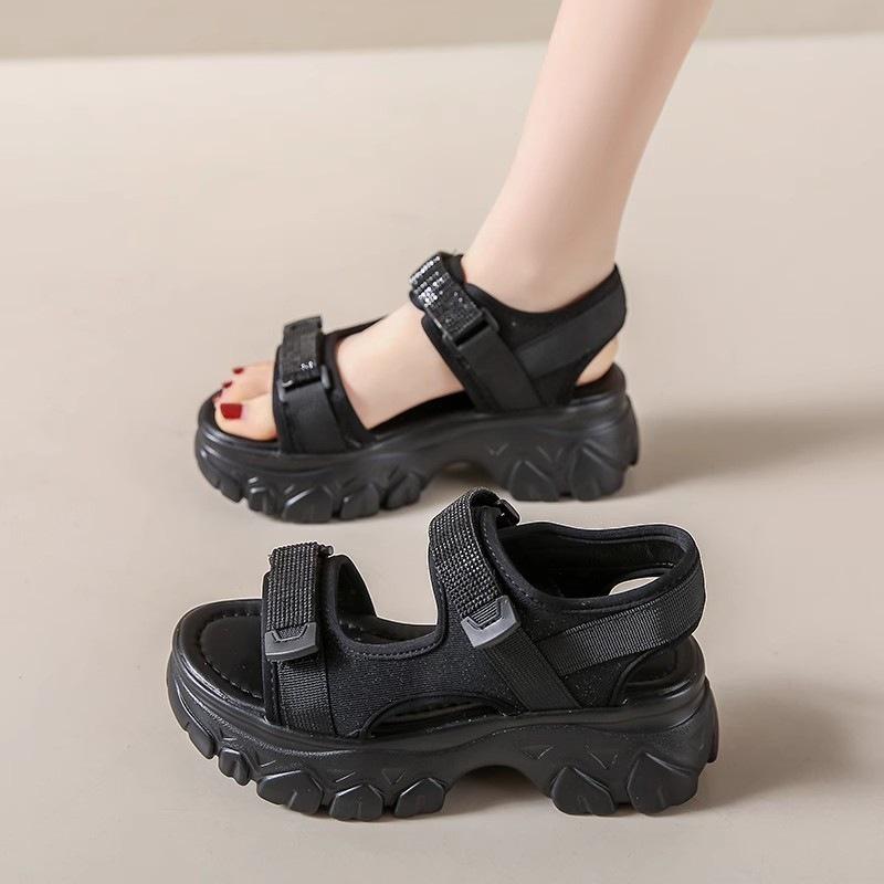 Summer New Dad Sandals Schoolgirl Platform Muffin Shoes Sports Soft-soled Beach Casual Shoes