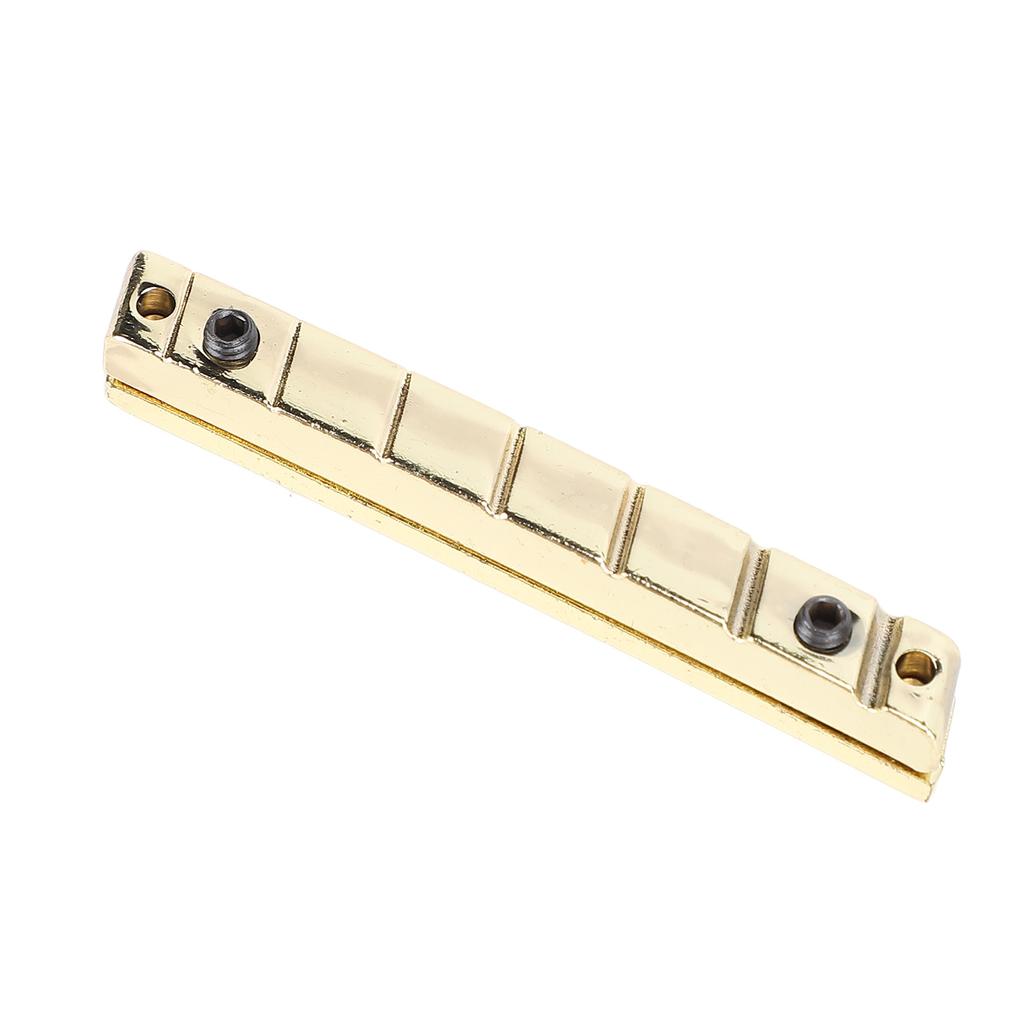 7 String Guitar Nut Brass Metal Instrument Nut Replacement for LP Style Electric Guitars