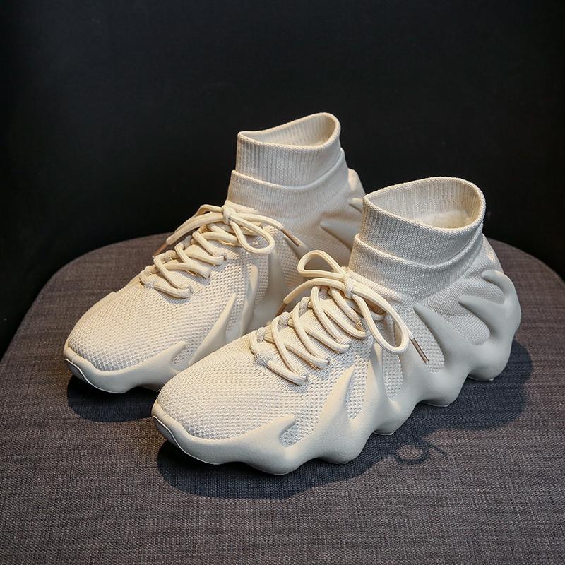 Sneakers new autumn and winter soft-soled cotton shoes velvet fly-woven large size one octopus