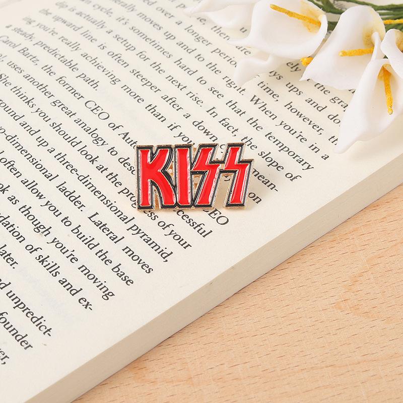 Kiss Elegant Band Metal Brooch Creative Pin For Rock Music Fans Unique Gift For Him Her Or