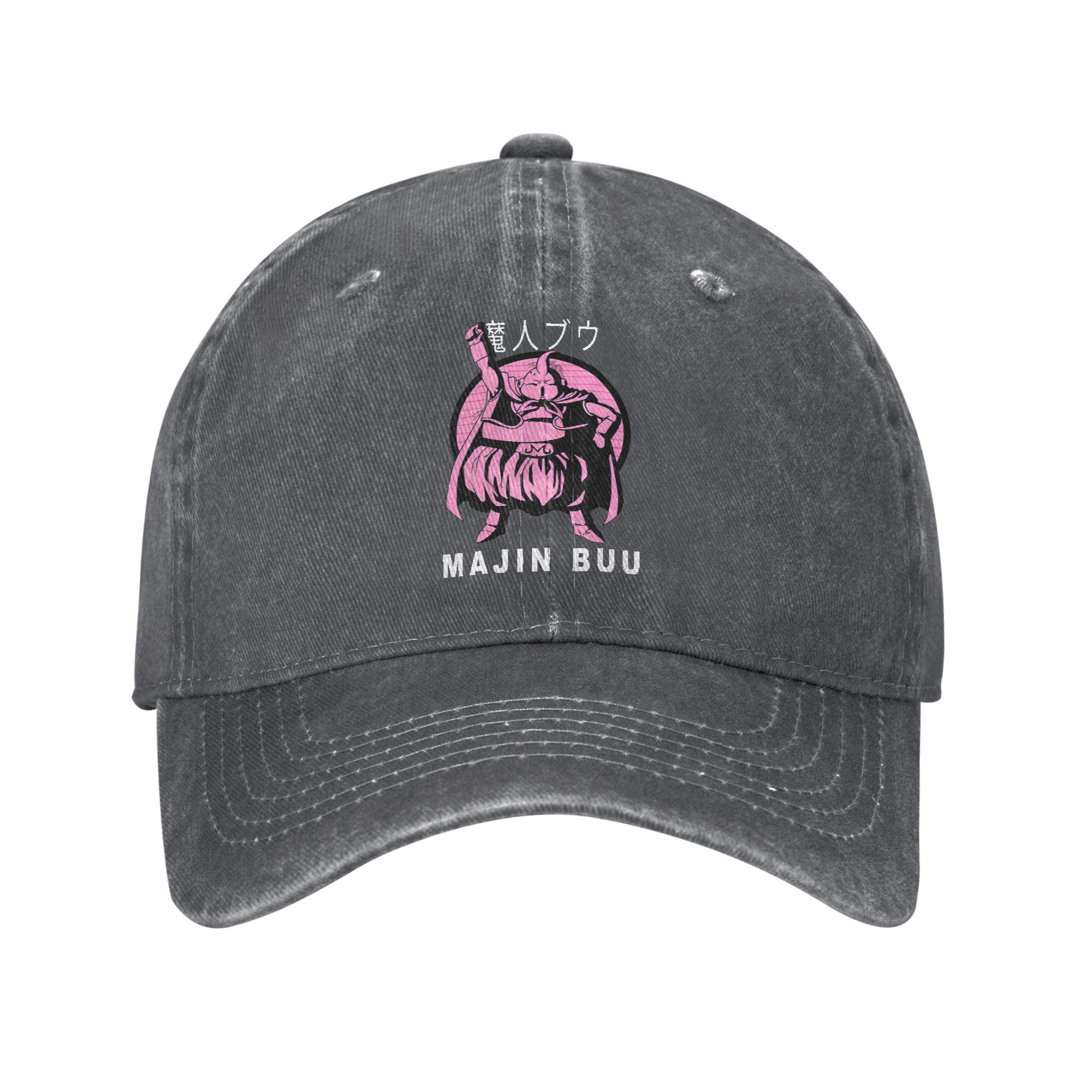 

Majin Buu Dragon Ball Z Baseball Cap Vintage Distressed Washed Headwear for Men Women Outdoor Workouts Gift Hats Cap One Size темно серый