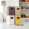 5.2L 4 Piece Set Airtight Storage Container Large Bpa-Free Plastic Canisters With Snap Lock Lids for Kitchen Pantry Organization