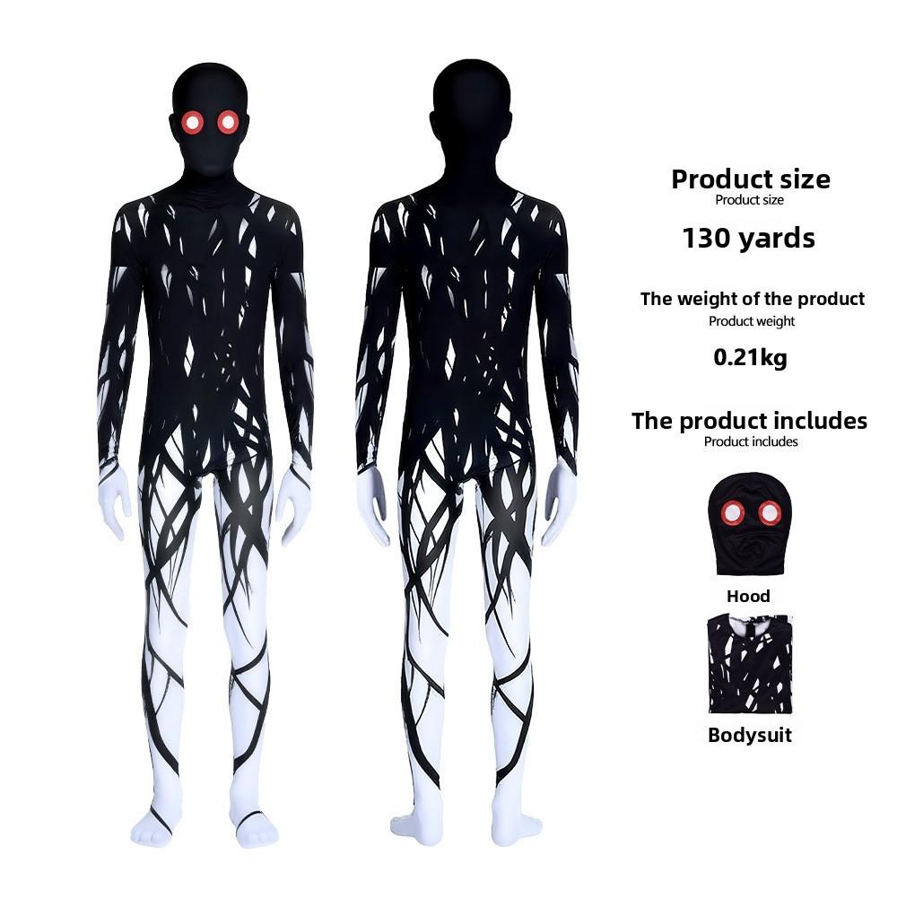 Horror Halloween Zalgo Monster Cosplay Kostüm Mit Roten Augen Für Kinder Und Erwachsene