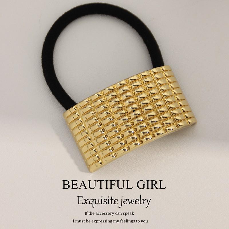 Minimalist Metal Hair Ring - New Korean Style High-End Ponytail Tie Rubber Band.