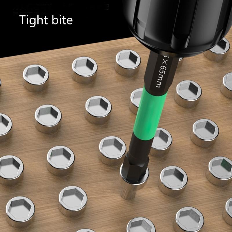 Impact Resistant Magnetic Insert Bit High Torque Hex Head Power Bit Alloy Steel Eletric Screwdriver Bit Replacement