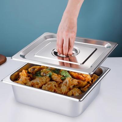 Stainless Steel Basin Chafing Dish Food Warmers Large Capacity 6.7L Warming Container with Lid for Buffet Catering Rectangle Chafing Dish