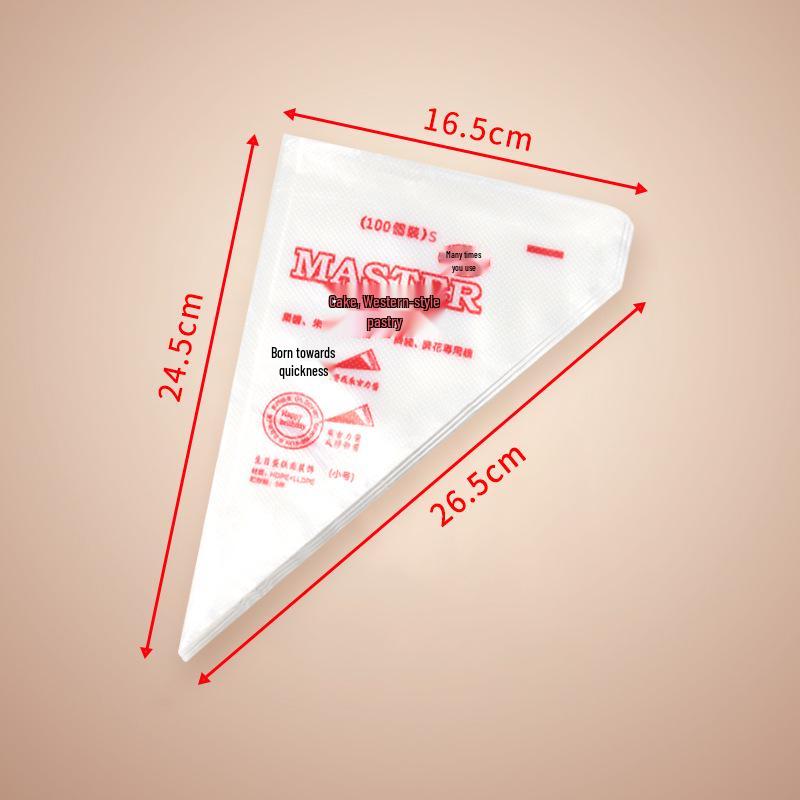 Disposable Cream Piping Bags - 100 Pieces, Small To Large Sizes for Cake Icing and Baking Tools