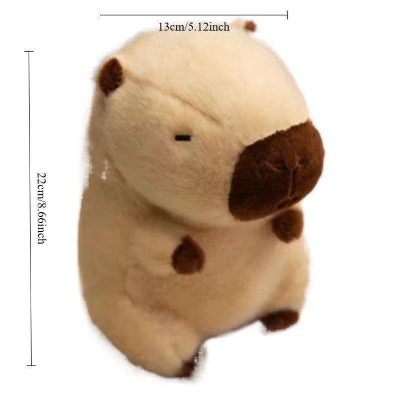 Leuchtende Capybara Plüschtiere Nachtlicht Plüschtier Niedliche Animations-Capybara-Puppe Schlafendes Beruhigendes Spielzeug Geschenk für Freundin LED-Spielzeug