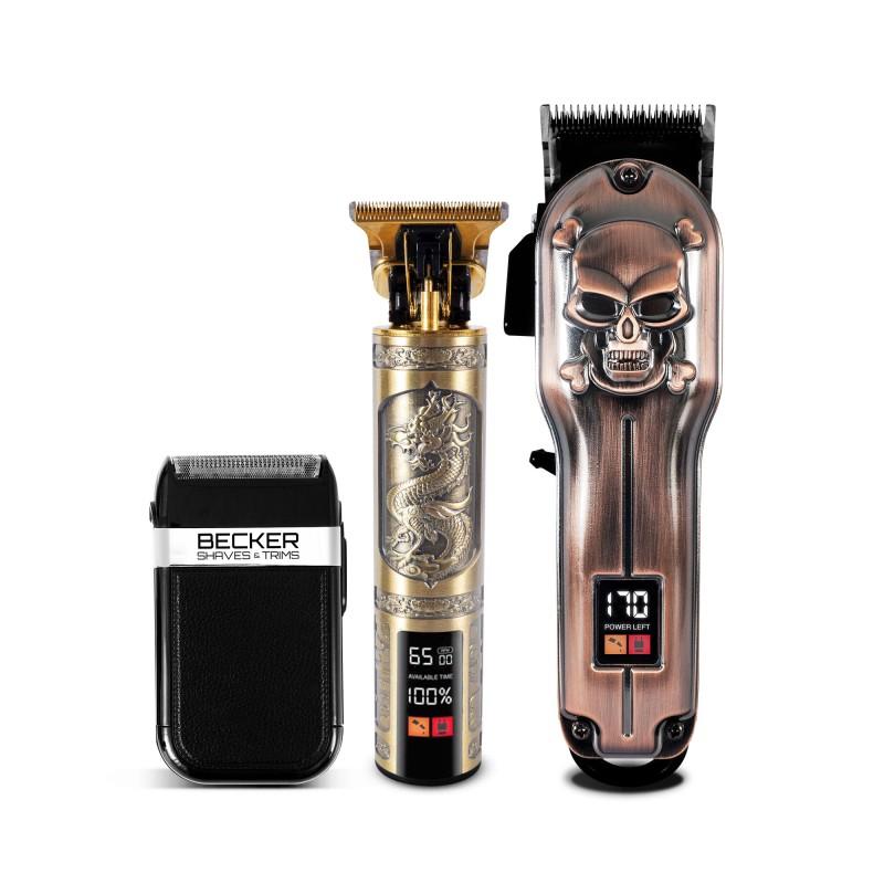 Becker - Strims Lab - Kit Clippers and Cordless Shaver - LED Display - 180 Min Autonomy - Travel Case