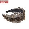 South Korean Gold Embroidered Headband Wide-Brimmed Short Hair Cover White Hair Artifact Hair Stamp All-Match Teeth Headband