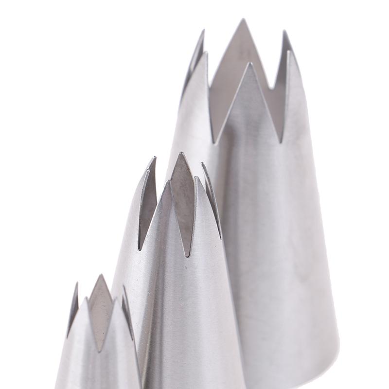 3Pcs Premium Stainless Steel Piping Nozzles Pastry Tips Decorating Tool