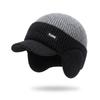 Thick Men's Knit Hat Windproof Ear Flap Hat New Cycling Beanie  Outdoor
