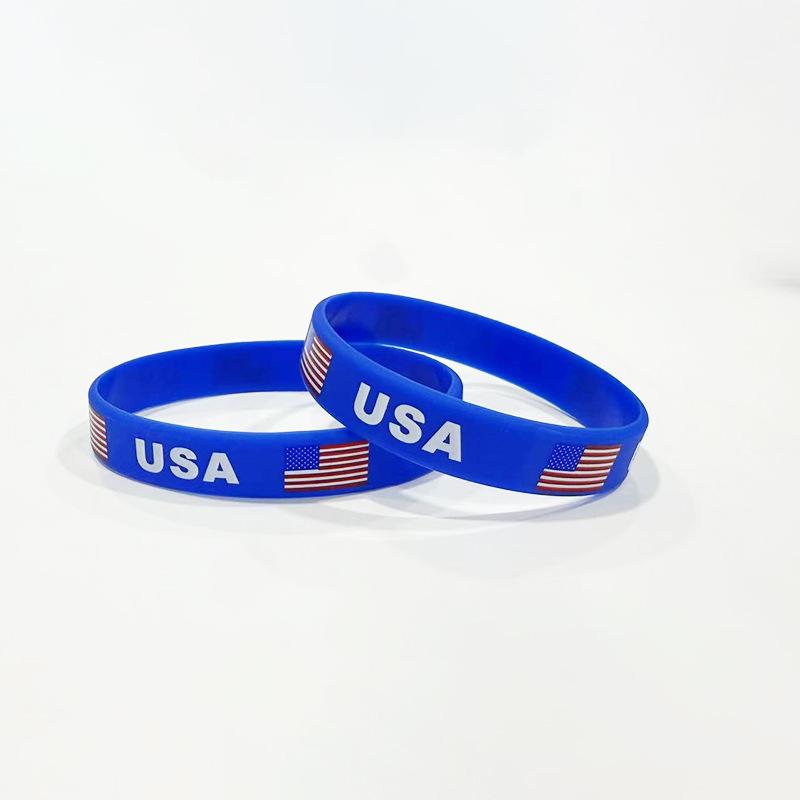 Football World Cup Bracelet Argentina France Brazil Netherlands United States Portugal Italy Flag Silicone Bracelet