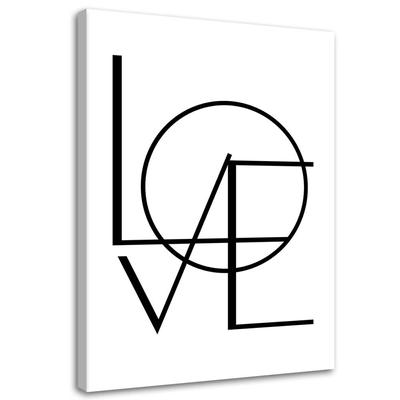 Canvas Print Typography Love