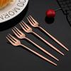 20Pcs Rose Gold Stainless Steel Flatware Cutlery Set - Modern Mirror Finish Dinnerware Set Perfect for Home Restaurant & Wedding