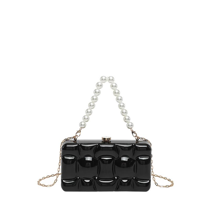 

New Acrylic Evening Clutch Bags for Women,Fashion DesignWedding Party Purse Pouch Female Chain Shoulder Crossbody Bags чёрный