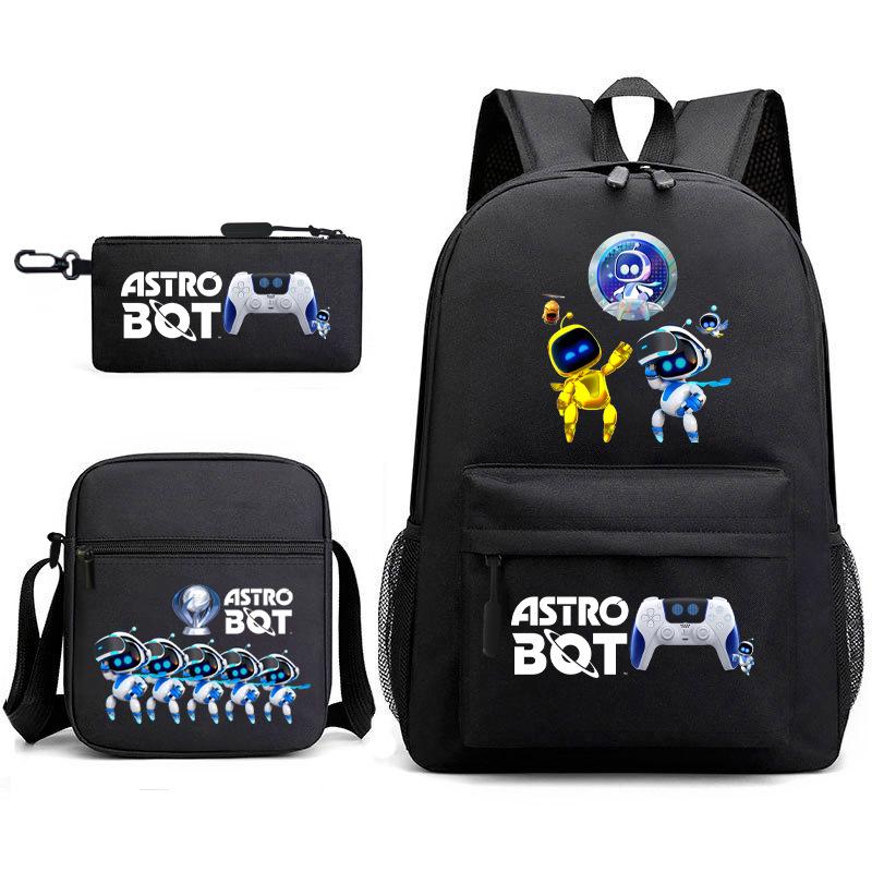 Astro Bot Children's School Bag, Cosmic Robot Elementary School Student Starry Sky Backpack Leisure Bag