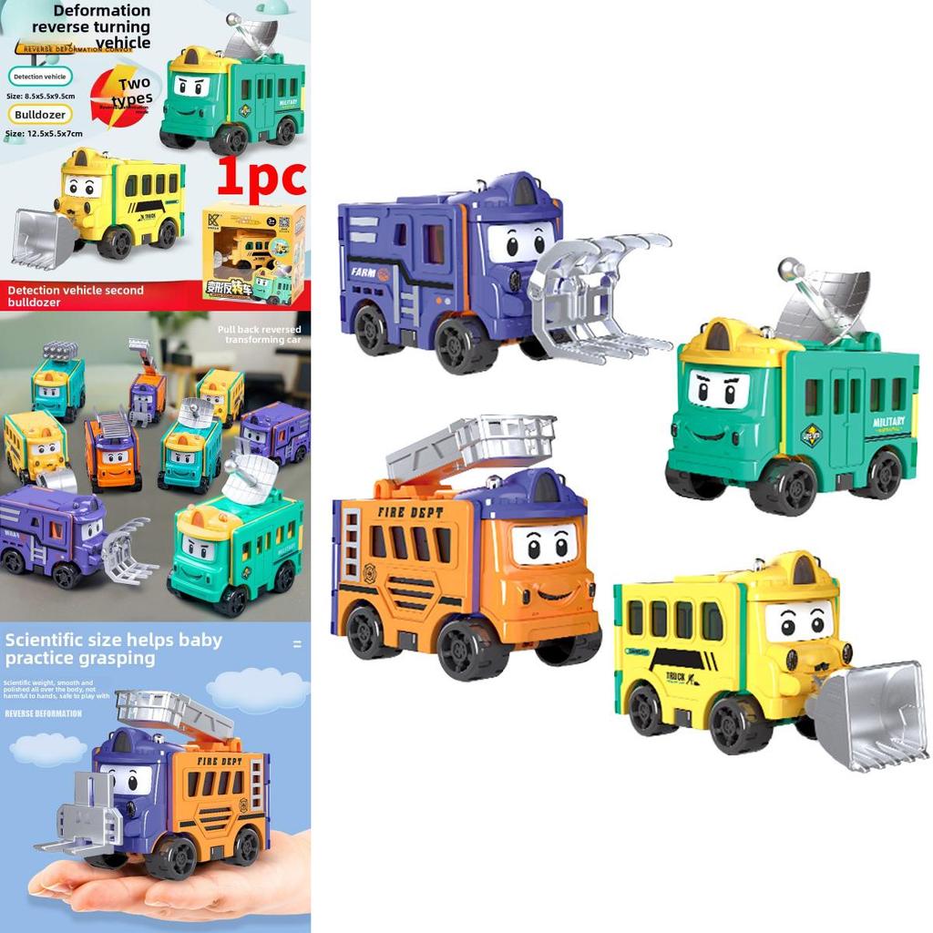 Roller And Bulldozer Toy For Boys With Doublesided Transforming Design For Creative Play And Infant Learning