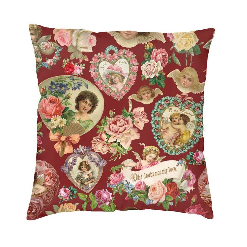 Nordic Victorian Angel Cushion Cover Velvet Fairies Sea Throw Pillow Case Living Room Decoration Pillowcase