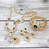 Arabische Braut-Schmuck-Sets, Arabesken-Ohrring, Armband, Halskette, goldfarben, Hochzeit-Schmuck-Accessoires