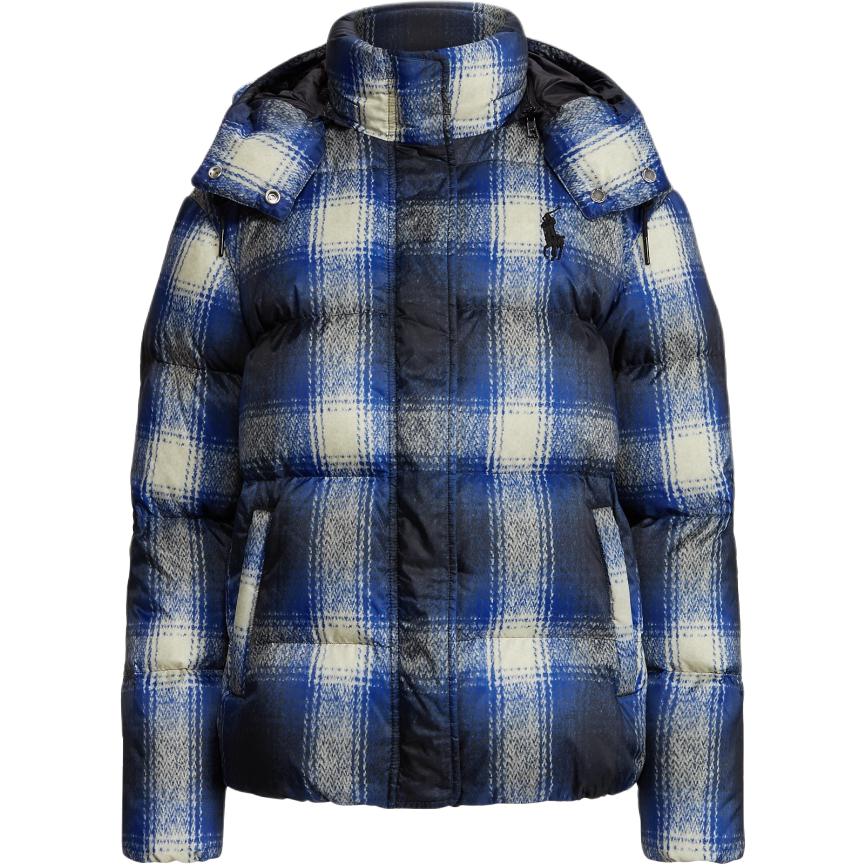 

Polo Ralph Lauren FW25 Куртка с вышивкой логотипа маленькой пони, водонепроницаемая, в клетку, пуховик, женская куртка WMPOOTWN2820095-400 XS