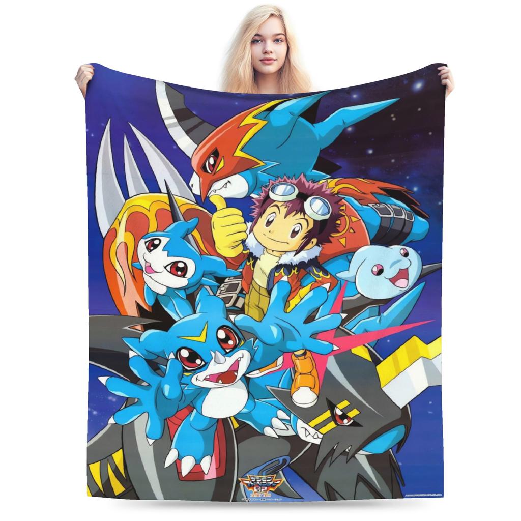 Digimon Adventure Blanket Quality Super Soft Bedding Throws Spring Children Home Decor Street Trend Bedspread