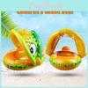Adorable Cartoon Car Baby Swim Ring Thickened With Steering Wheel And Horn For Toddlers Water Play