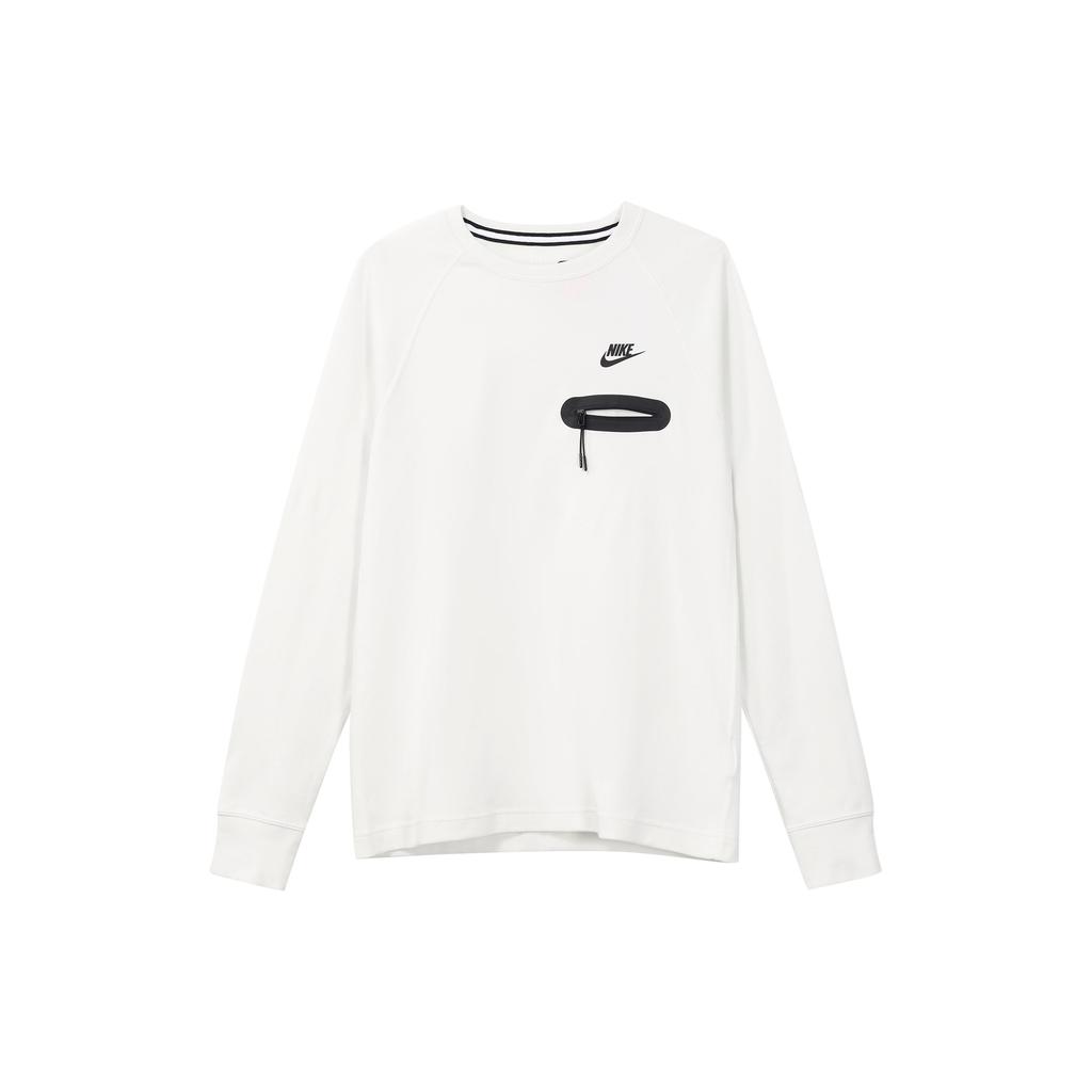 Nike Colorblock Raglan Rundhals-Pullover Sweatshirt mit Reißverschluss-Dekoration Herren Sweatshirt Weiß FD9881-121
