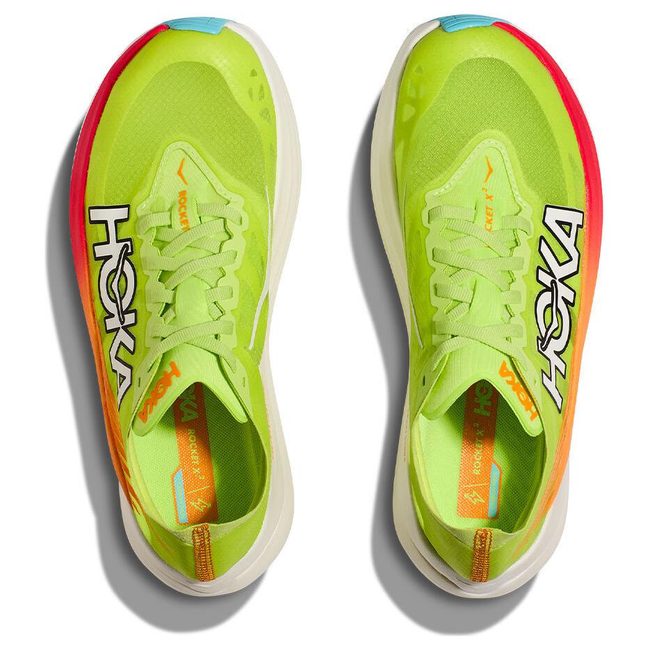 HOKA Rocket X 2 Lettuce Solar Flare Unisex Sneakers Grün 1127927-LCS