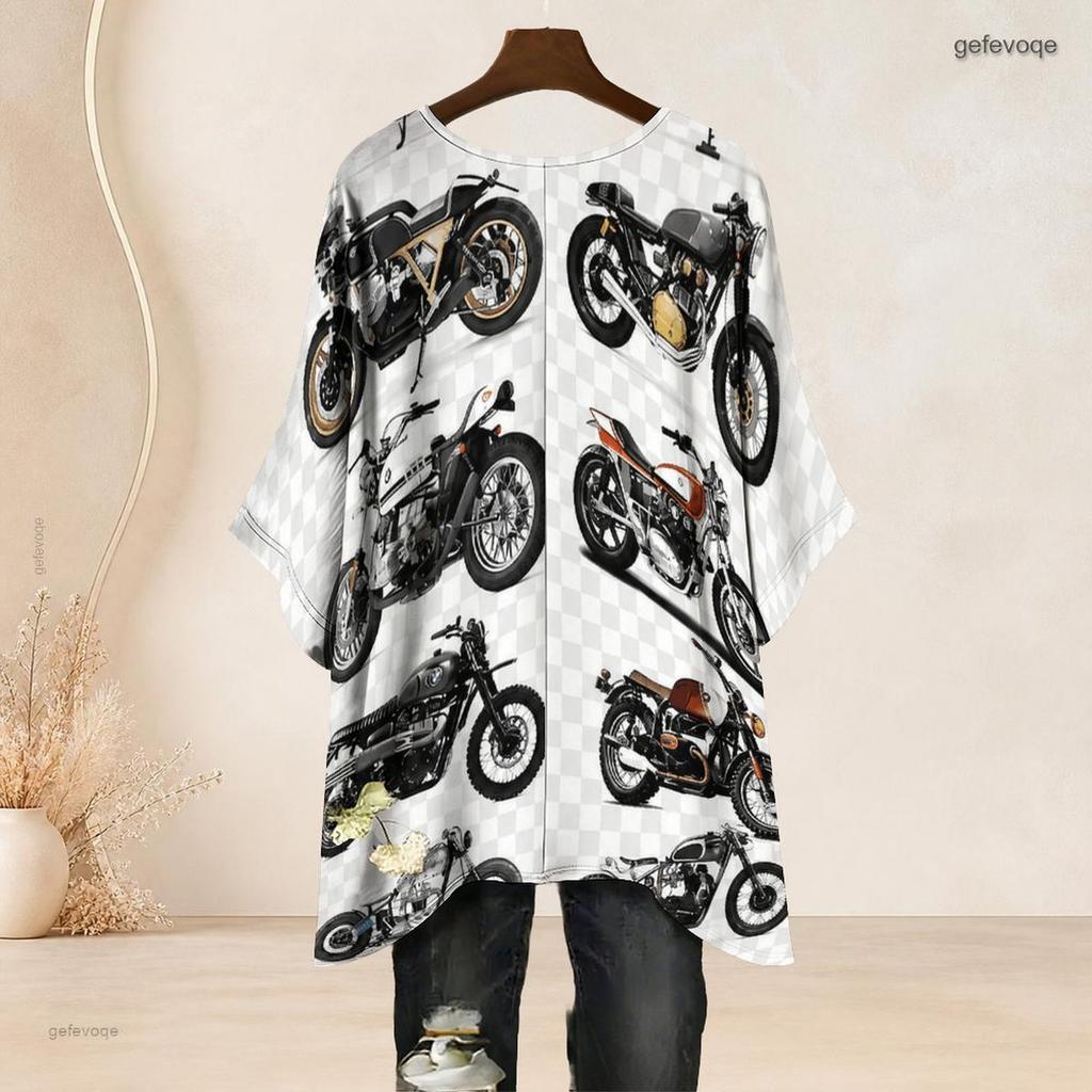 Plus Size Women Round Neck Batwing Sleeve Top Bald Eagle Patriotic Print Loose Irregular Casual Blouse