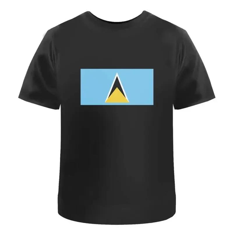 Saint Lucia Flag T Shirt 100 Cotton S Xxl Ta023600