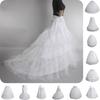 Stylish Wedding Dress Petticoat With Single Steel Hoop And Delicate Frilled Hemline