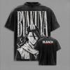 Kuchiki Byakuya Print Tee Anime BLEACH Clothing Men Women Retro Washed T-shirts Short Sleeve Tshirt Harajuku Male Cotton T Shirt