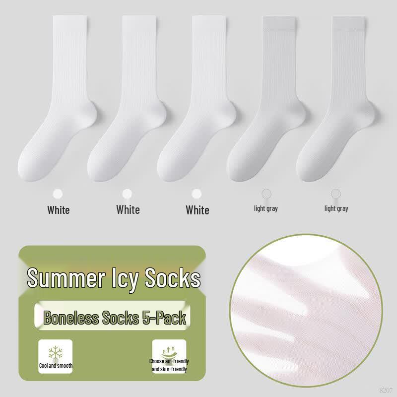 

Hengyuanxiang Women s Summer Breathable Mid-Calf Socks