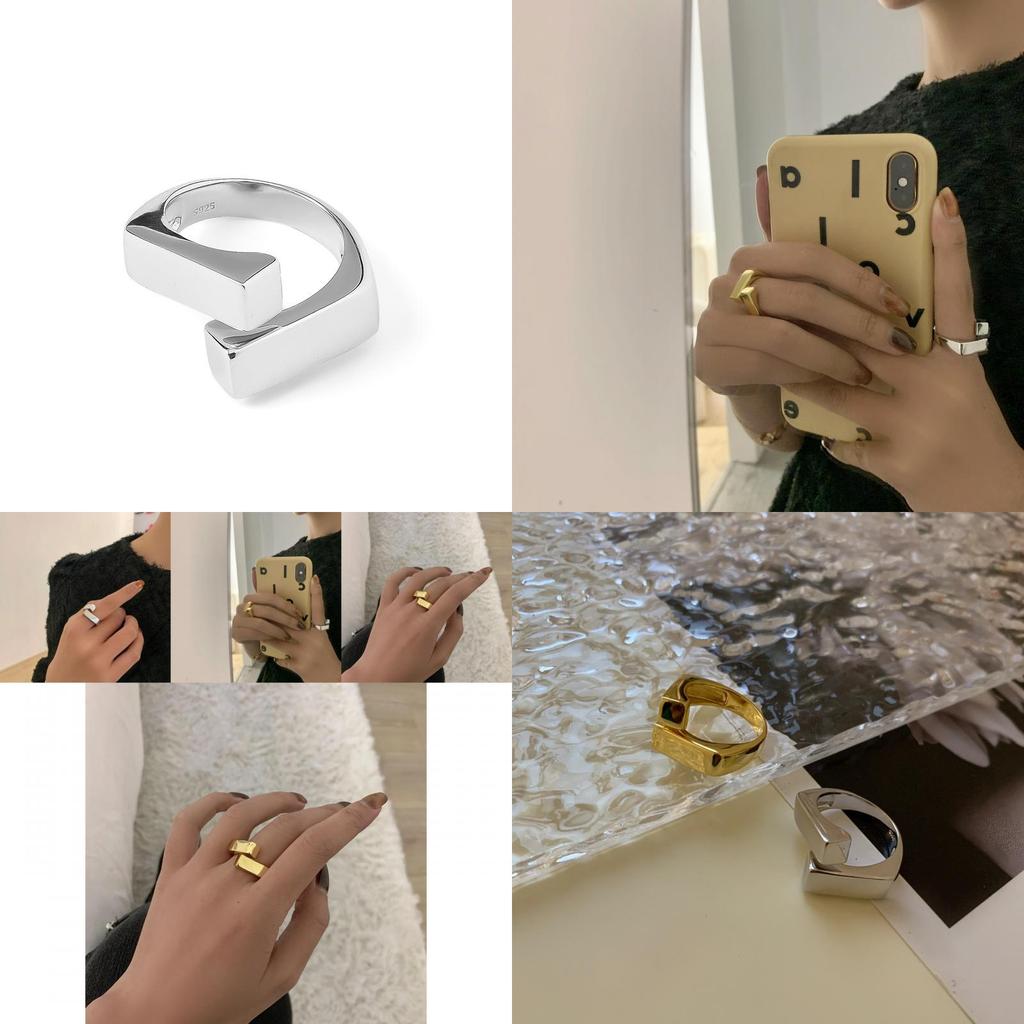 Elegant 925 Sterling Silver Geometric Minimalist Ring For Women Perfect For Gifting