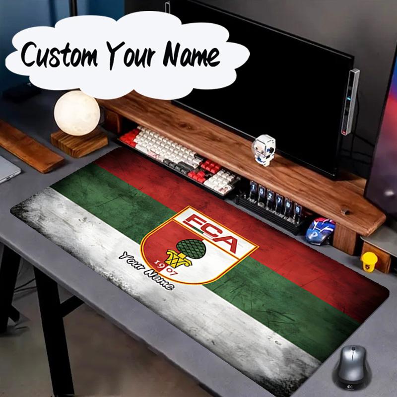 Benutzerdefinierter Name Mauspads Augs-burg Fußballwappen Mauspads, Gaming-Mauspads, Tastaturpads, Schreibtischdekoration für Computer-Notebook, Geburtstagsgeschenk für Fans