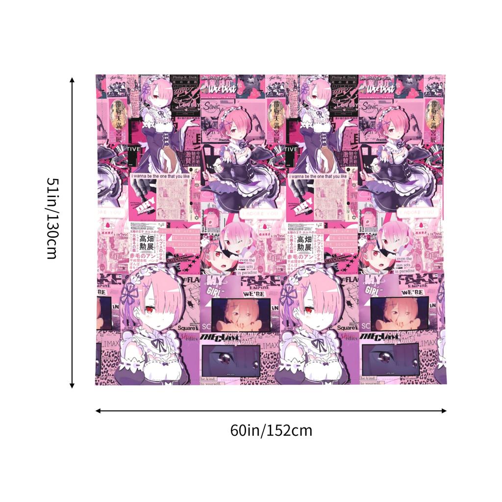 Re ZERO Anime Tapestry Room decoration Ram lockscreen Home Decoration Tapestry Decor Accessories Cute Room Decor