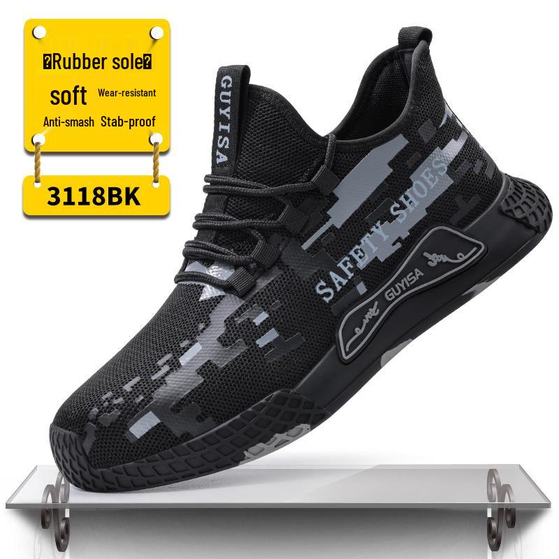 Upgraded Lightweight Steel Toe Work Shoes - Anti-Smash, Puncture-Resistant, Comfortable, Wear-Resistant Safety Footwear