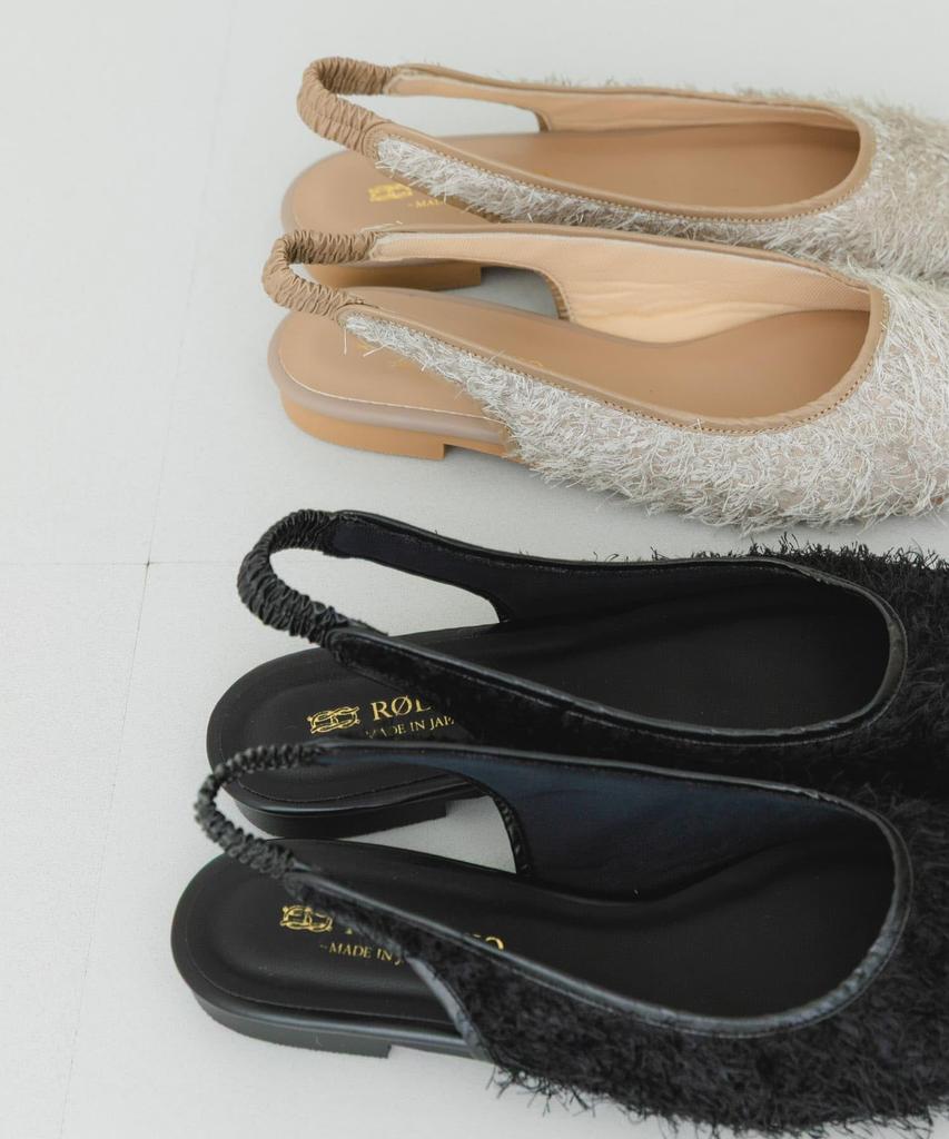 Rodesco Riemenmule mit Fellrücken in Größe 38 Damenpumps, Japan, XXA6-2HU2601 Schwarz,